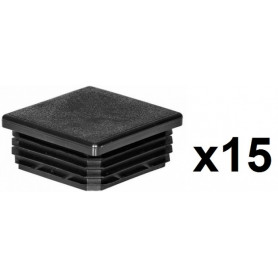 15 Embouts poteaux carrés 80mm plastiques rentrant noir 15 Embouts poteaux carrés 80mm plastiques rentrant noir