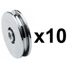 10 Roues gorge U 10mm - Ø100mm 10 Roues gorge U 10mm - Ø100mm
