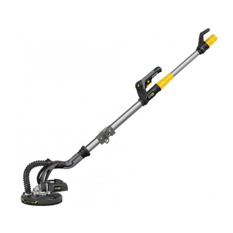 Ponceuse orbitale pour plaques de platres 710 W DWS 710 E FARTOOLS. Ponceuse murale télescopique et inclinable 710W pour poncer le plâtre en limitant la poussière à son minimum. Indispensable pour poncer en hauteur (murs, sous-pente, plafonds). Système de collecte et d'évacuation des poussières. Puissance 710W Diamètre de l'abrasif 225MM Type de montage Auto agrippant Revètement bi-matière Vitesse de rotation 700-1700TR/MIN Récupérateur de poussières Collecteur Variateur de vitesse Boitier de transmission métal Bras inclinable Témoin de surcharge Témoin d'usure des charbons Témoin de mise sous tension Thermique sécurité MAN Thermique sécurité AUTO Emballage Boite couleur Canne téléscopique Longueur de canne 1440-1700M Support orientable Longueur câble d'alimentation 4,5M