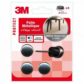 Patins métalliques à clouer Ø22mm (x4) 3M Patins métalliques à clouer Ø22mm (x4) 3M