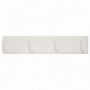 Barrette adhésive de 4 crochets - rectangle - blanc 3M