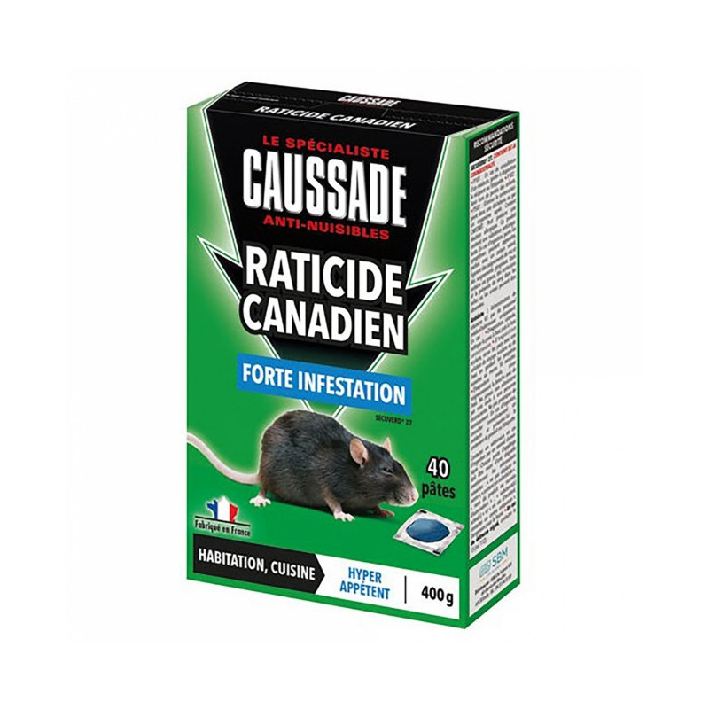 Pat'appât raticide canadien - forte infestation - 400g CAUSSADE