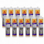 24x cartouches Mastic silicone neutre SIKA 300ml Sikaseal 109: translucide, blanc, gris, pierre, noir, anthracite