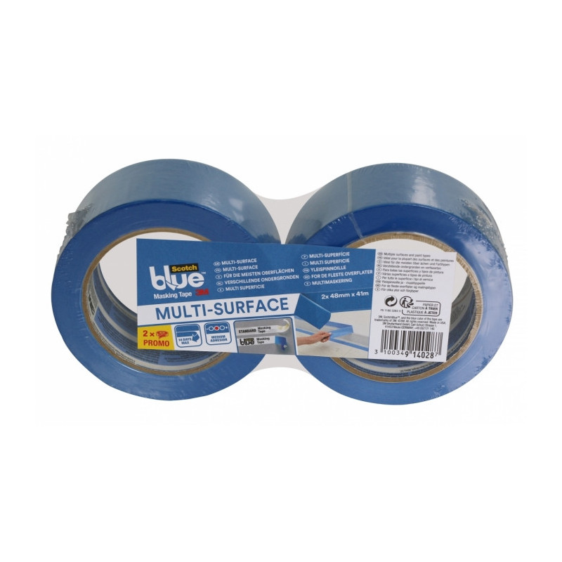 Rubans de Masquage MultiSurfaces ScotchBlue 41m x 48mm (x2)