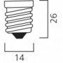 Boîte de 4 ampoules Led FLAMME E14 827 4,4W égal à 40W CLA FIL SYLVANIA