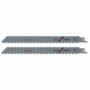 2 Lames de scie sabre S 1111 K Basic pour bois 225mm BOSCH