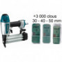 Cloueur pneumatique 8 bar 15-50mm AF506 MAKITA + 3000 clous 30, 40 et 50 mm