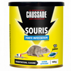Pat'appât souris - forte infestation - 100g CAUSSADE Pat'appât souris - forte infestation - 100g CAUSSADE