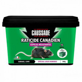 Blocs raticide canadien - espèces résistantes - 300g CAUSSADE Blocs raticide canadien - espèces résistantes - 300g CAUSSADE