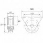 Roue gorge U sur roulement pour portail 20mm en applique - Ø120mm - acier