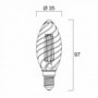 Ampoule led FLT E14 827 4,5W  égal à  40W Cla fil SYLVANIA