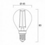 Ampoule led SPH E14 827 2,5W  égal à  25W Cla fil SYLVANIA