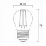 Ampoule led SPH E27 827 2,5W  égal à  25W Cla fil SYLVANIA