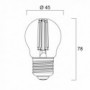 Ampoule led SPH E27 827 4,5W  égal à  40W Cla fil SYLVANIA