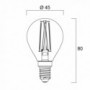 Ampoule led SPH E14 827 4,5W  égal à  40W Sat fil SYLVANIA