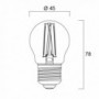 Ampoule led SPH E27 827 4,5W  égal à  40W Sat fil SYLVANIA