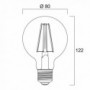 Ampoule led G80 E27 827 5,5W  égal à  50W Cla fil SYLVANIA
