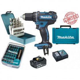 Perceuse visseuse Makita 18V 62Nm DDF482 + 1 batt 3 Ah + 30 embouts de vissage + 18 forets D-46202 Edition Limitée Perceuse visseuse Makita 18V 62Nm DDF482 + 1 batt 3 Ah + 30 embouts de vissage + 18 forets D-46202 Edition Limitée