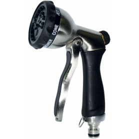 Pistolet arrosage lavage métal brossé rapide pomme 7 jets BOUTTE Pistolet arrosage lavage métal brossé rapide pomme 7 jets BOUTTE