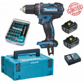 Perceuse visseuse Makita 18V 62Nm DDF482 + 2 batt 5 Ah + 30 embouts de vissage + porte-embout magnétique Edition Limitée Perceuse visseuse Makita 18V 62Nm DDF482 + 2 batt 5 Ah + 30 embouts de vissage + porte-embout magnétique Edition Limitée