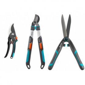 Pack GARDENA taillanderie: sécateur + coupe branche + cisaille à haie 18cm 8904-26 520-670 B 12302-20 Pack GARDENA taillanderie: sécateur + coupe branche + cisaille à haie 18cm 8904-26 520-670 B 12302-20