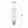 Ampoule à filament led Retro Flamme Ambré  E14 825 2,5W  égal à  22W SYLVANIA