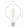 Ampoule led TOLEDO Vintage G120 E27 820 5W  égal à  25W SYLVANIA