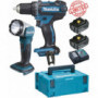 Perceuse visseuse Makita 18V 62Nm DDF482 + 2 batt 5 Ah + Lampe torche LED DEADML802 MAKITA Edition Limitée