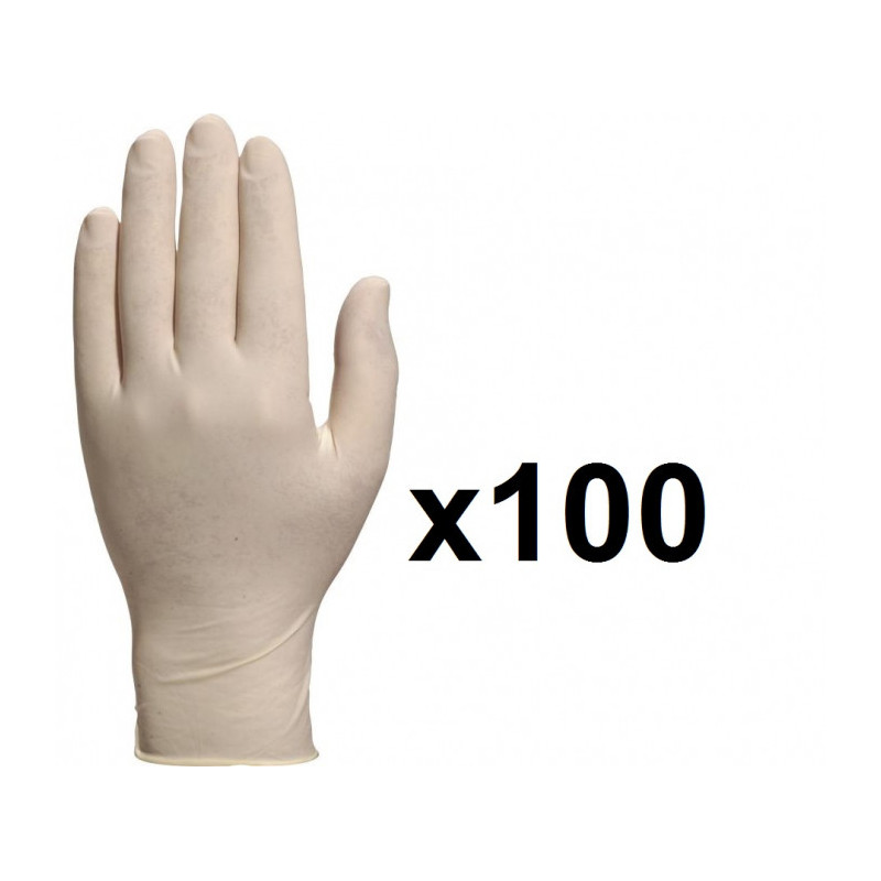 100 gants jetables latex veniclean 1340 DELTA PLUS
