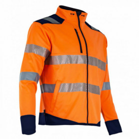 Veste polaire Haute Visibilité orange/bleu Led LMA Veste polaire Haute Visibilité orange/bleu Led LMA
