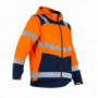 Veste softshell Haute Visibilité orange/bleu Cible LMA