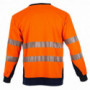 T-shirt Haute Visibilité manches longues orange/bleu Reflet LMA