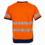 T-shirt Haute Visibilité orange/bleu Lampion LMA