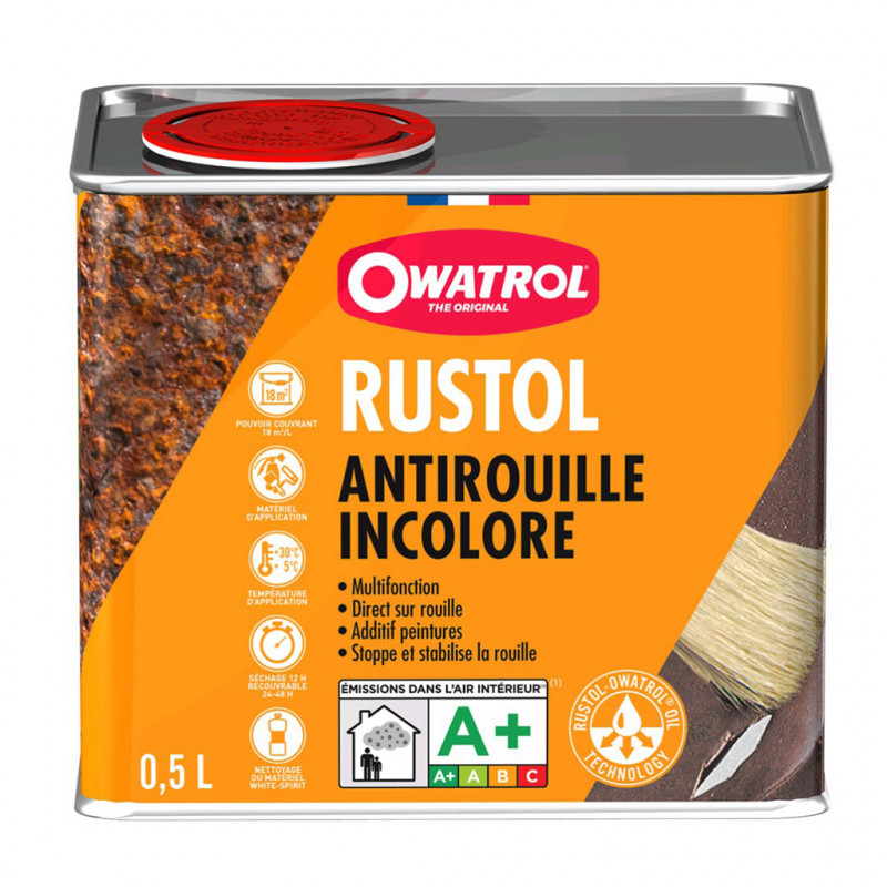 Antirouille incolore 0,5L RUSTOL-OWATROL