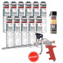 Pack 11 Mousses expansives 750ml WhiteTeq + Nettoyant mousse PU CL12 500ml + Pistolet manuel OFFERT