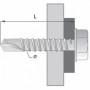 Vis autoperceuse tête hexagonale à embase acier zingué (boîte) SCELL-IT