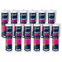 Lot de 12 cartouches de Mastic de fixation type néoprène pour l'agencement MASTIREX BOSTIK