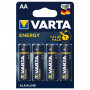 4 Piles alcalines AA LR6 VARTA Energy (x4)