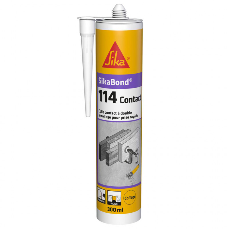 Colle bâtiment multi-usages à prise rapide SikaBond 114 Contact - 300ml SIKA