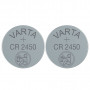 2 Piles bouton lithium CR2450 (3V) VARTA