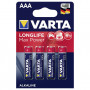 4 Piles alcalines Max Power LR03/AAA (1,5V) VARTA