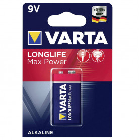 Pile alcaline Max Power 6LR61 (9V) VARTA Pile alcaline Max Power 6LR61 (9V) VARTA