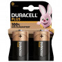 2 Piles alcalines Plus 100% LR20/D (1,5V) DURACELL