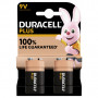 2 Piles alcalines Plus 100% 6LR61 (9V) DURACELL