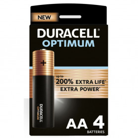4 Piles alcalines Optimum LR6/AA (1,5V) DURACELL 4 Piles alcalines Optimum LR6/AA (1,5V) DURACELL