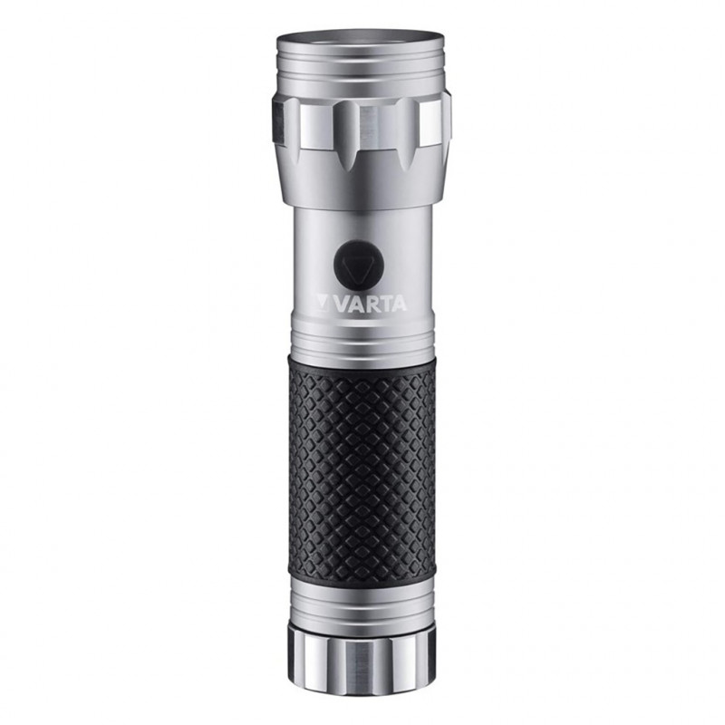 Lampe torche Brite Essential F10 20lm VARTA. Lampe torche Brite Essential F10 VARTA - En aluminium et poignée en caoutchouc résistant aux chocs ? Portée du faisceau : jusqu'à 19 m ? Autonomie : jusqu'à 30 h ? Intensité lumineuse : jusqu'à 20 lumens ? Technologie : LED ? Fonctionne avec 3 piles LR03/AAA non incluses Garantie 3 ans