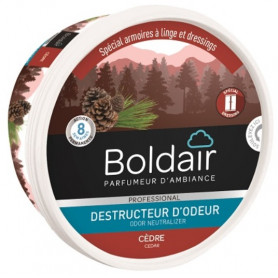 Destructeur d'odeurs gel 300g parfum cèdre spécial armoires à linge et dressings BOLDAIR Destructeur d'odeurs gel 300g parfum cèdre spécial armoires à linge et dressings BOLDAIR