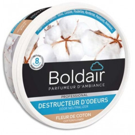 Destructeur d'odeurs gel 300g parfum fleur de coton BOLDAIR Destructeur d'odeurs gel 300g parfum fleur de coton BOLDAIR