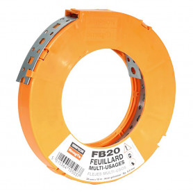 Feuillard perforé 20mmx10m FB20 SIMPSON Feuillard perforé 20mmx10m FB20 SIMPSON
