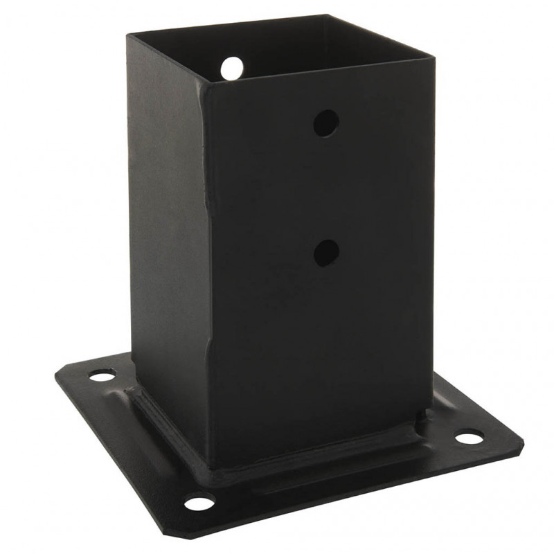 Pied de poteau carre de jardin Finition noire PPJBT70PB SIMPSON